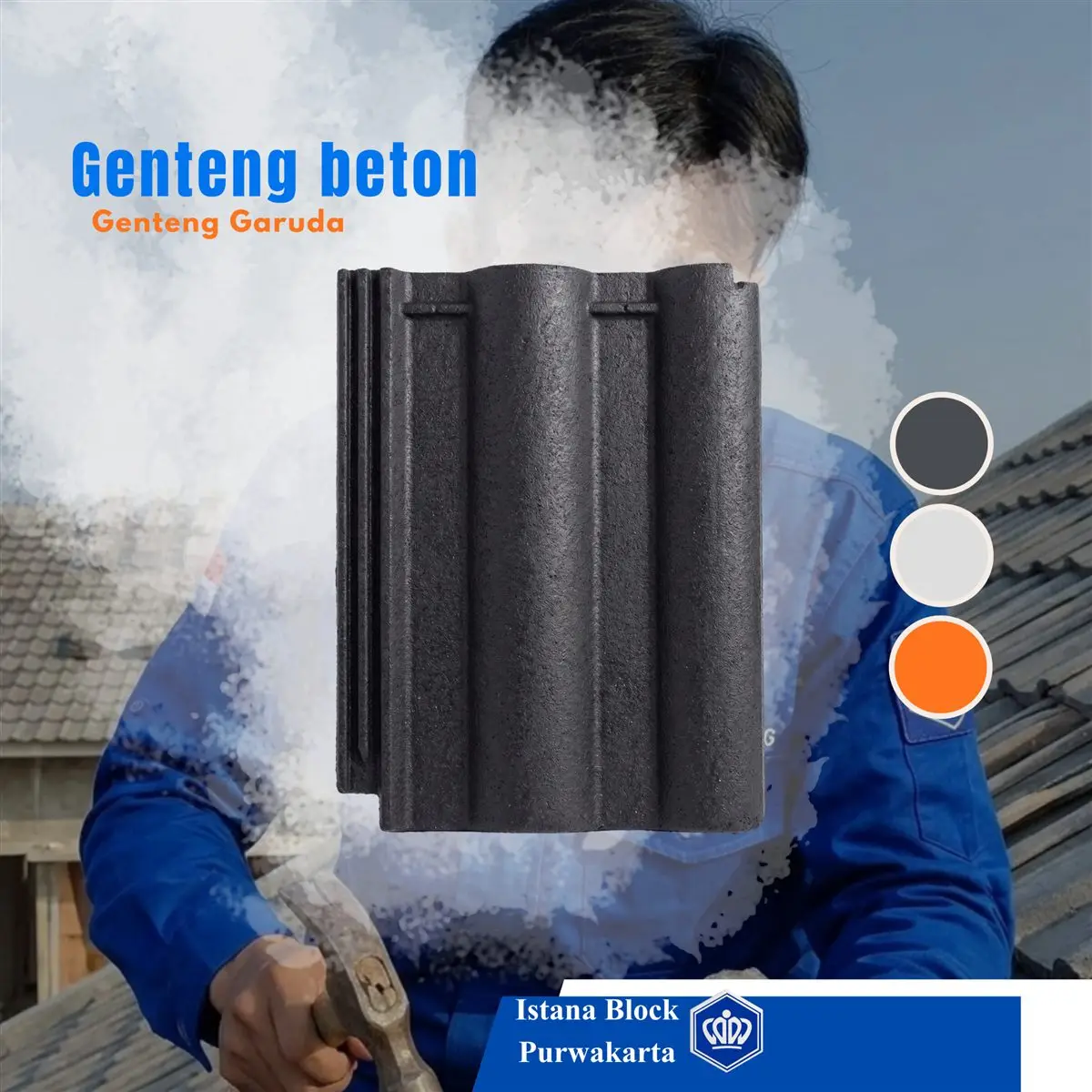 Genteng beton Garuda Istana Block Purwakarta
