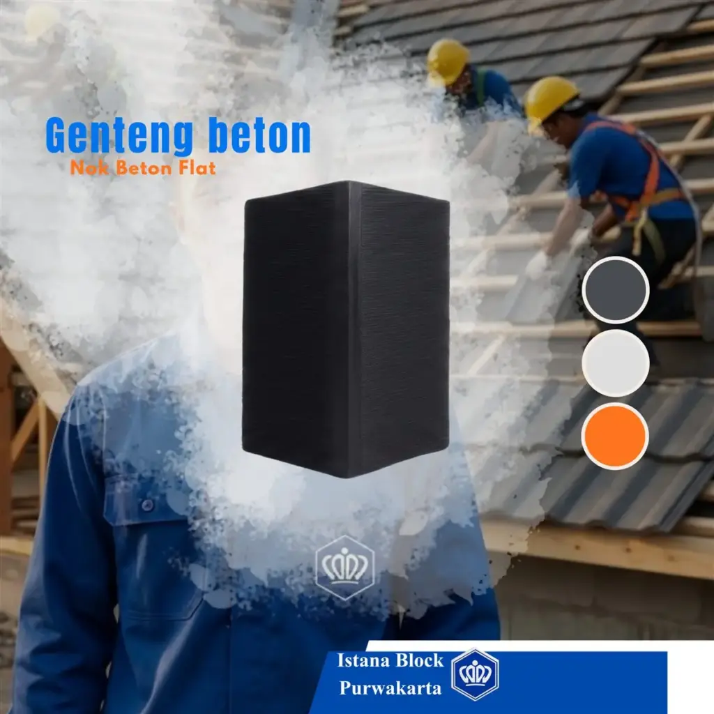 Nok genteng beton Flat Istana Block Purwakarta