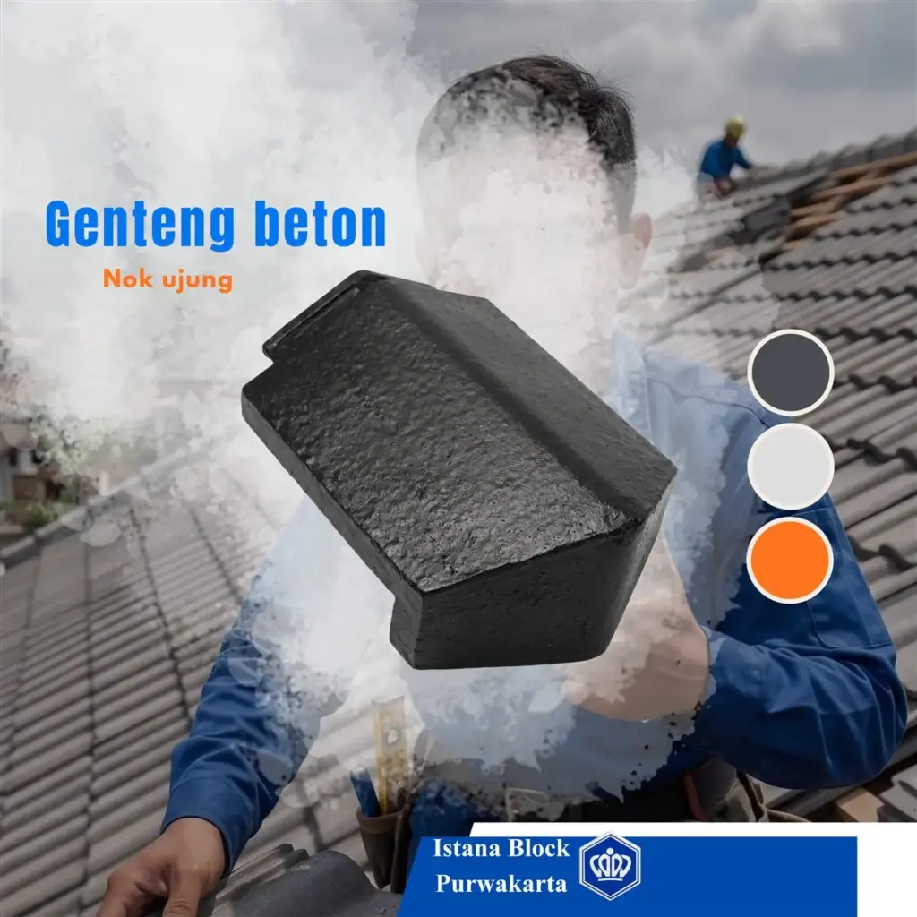 Nok ujung genteng beton Istana Block Purwakarta