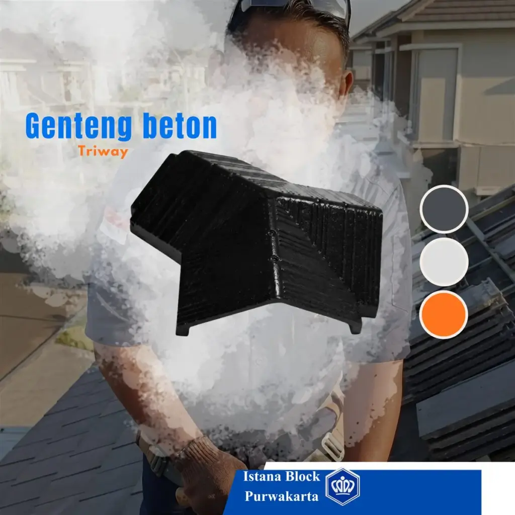 Nok triway genteng beton Istana Block Purwakarta