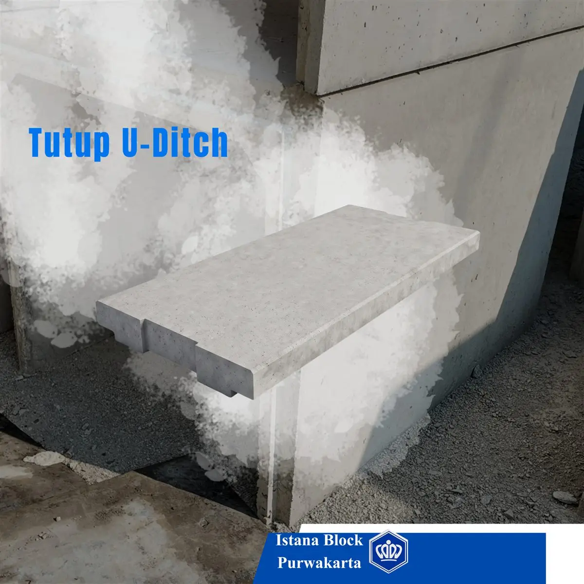 Tutup U-Ditch beton Istana Block Purwakarta